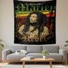 Bob Marley Rebel Poster Tapestry Wall Hanging, Reggae Music Icon Art, Music Wall Decor for Bedroom Living Room Dorm