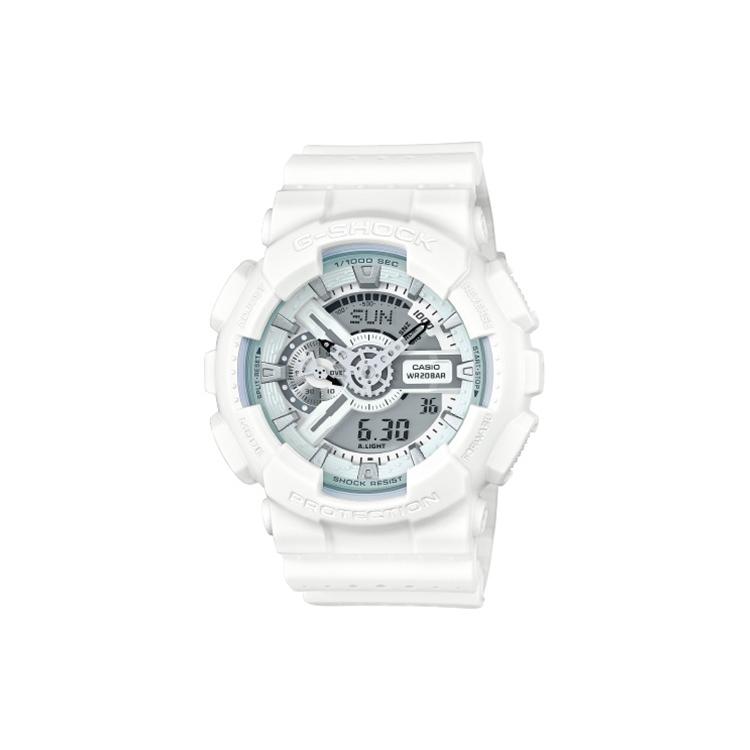CASIO Men Liquid Crystal/Analog Dual Display Series White Watch GA-110LP-7A GA-110LP-7A White Strap