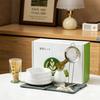 [Shigematsu] Matcha Bowl Set 7 Pieces Light Green Glazed Finish
