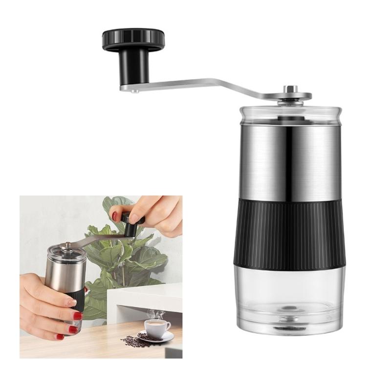 Manual Coffee Grinder Hand Coffee Grinder Mill with Ceramic Burrs Hand-Cranked Coffee Grinder for Indoor Outdoor Use