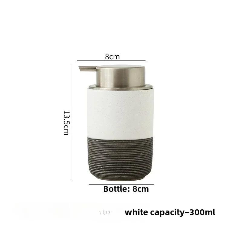 

Керамический дозатор для мыла с пеной, дозатор для мыла с пеной для ванной комнаты, многоразовый дозатор для жидкого мыла, 1 шт., 10 унций, 300 мл белый