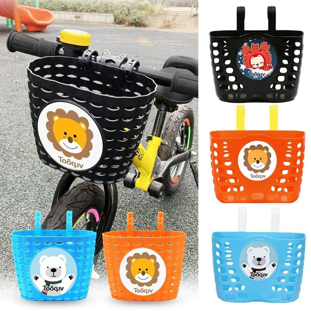 Multicolors Children Kids Basket Cartoon Patten Student Front Basket  Bike Accessories