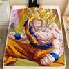 Goku Dragon Ball Cartoon Pattern Flannel Blanket, High Quality Comfortable for All Seasons, Home Decor, Warmth and Comfort, Perfect for Gifts.