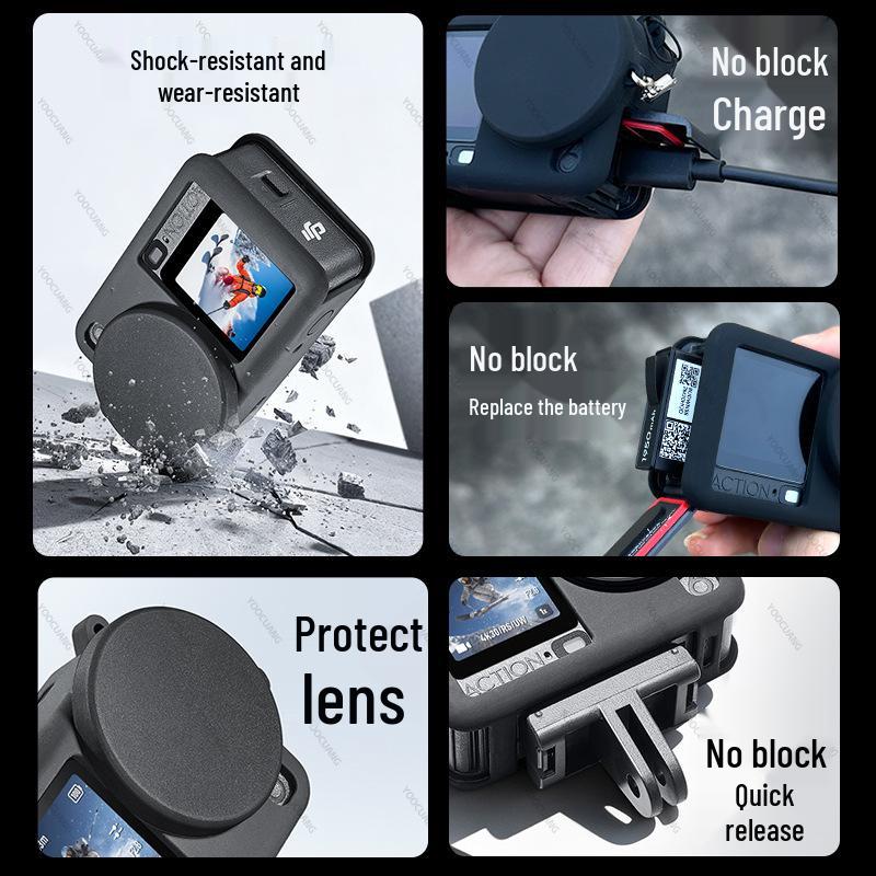 Dji Action 6 Silicone Case: Anti-Scratch & Anti-Fall Protective Shell