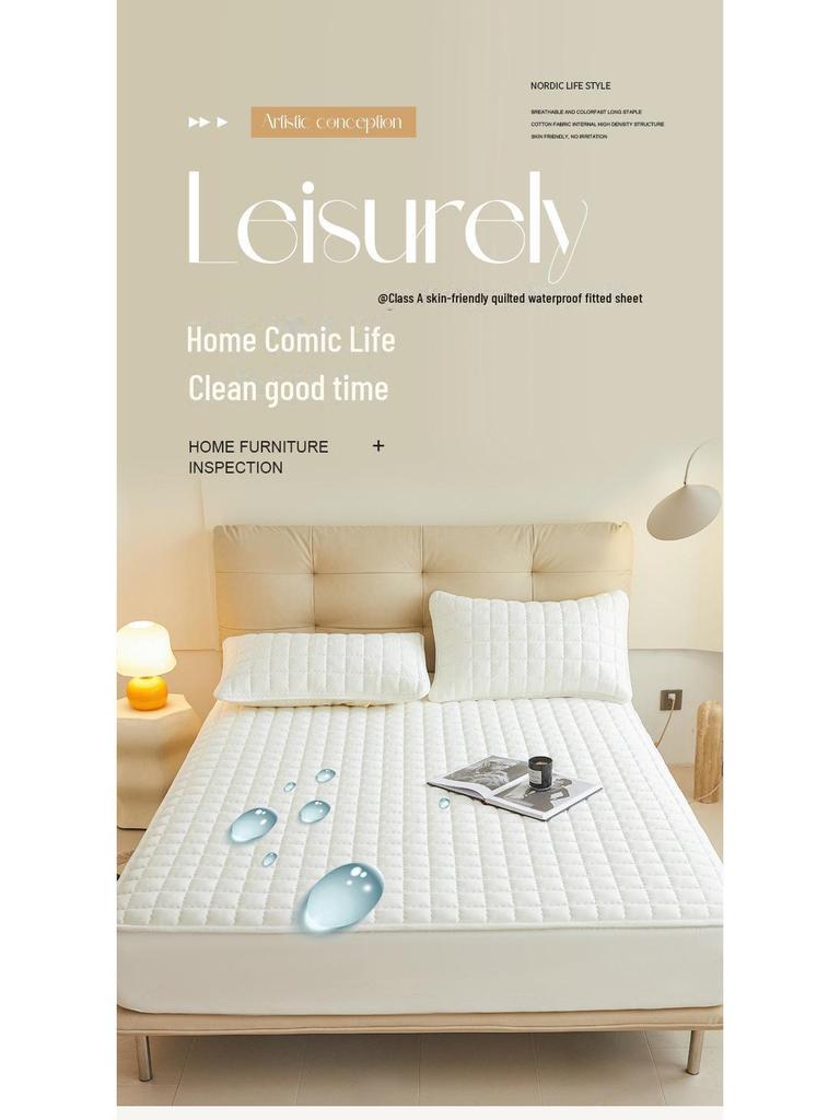 Premium Waterproof Quilted Mattress Protector for Moms & Babies – Dustproof Cover