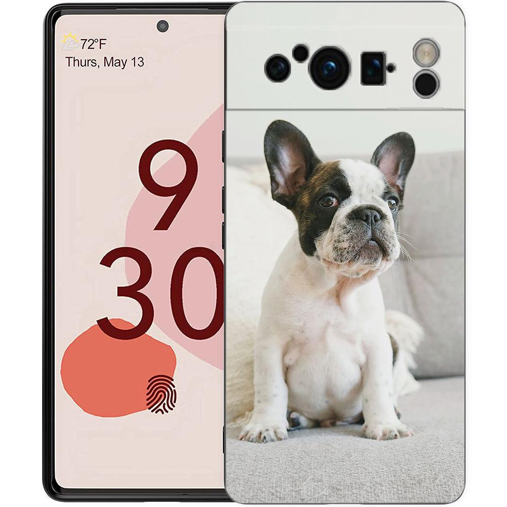 

Чехол для телефона с изображением французского бульдога для Google Pixel 10 9 8 7 6 Pro XL 9A 8A 6A 7A 5G, мягкий противоударный TPU, черный Pixel 6 Pro