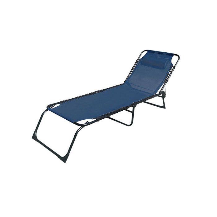 Chaise Longue Pliante Bleu | Chaise Longue Jardin Exterieur 190 x 27 x 58 cm | Chaises Longues Pliantes Extérieur - Marbueno