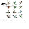 Einfach anzubringender Vogelaufkleber 12 Stück Fenstersticker, Schutzaufkleber, Abnehmbare PVC Anti-Kollisions-Aufkleber Wiederverwendbar für Glastüren Und Fenster, Verhindern