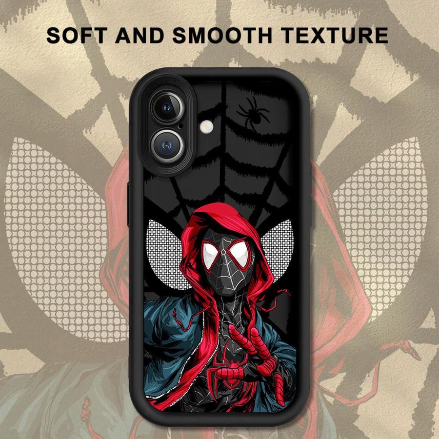 

Мягкий чехол для телефона Marvel Человек-паук для iPhone 13 12 11 Pro Max XR XS Max 15 16 14 Plus 17 Air 16e iPhone 13 Pro Max