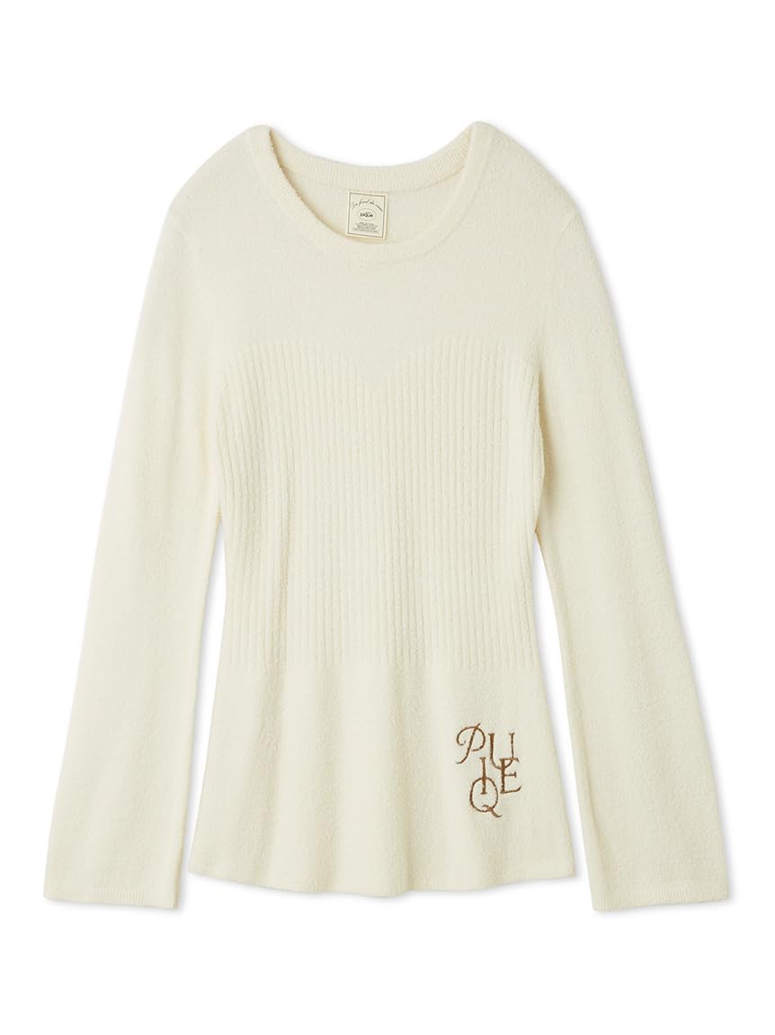 

Gelato Pique Гладкий рубчик Пуловер PWNT254022 CRM Свободный размер Температурно-регулирующий Женский