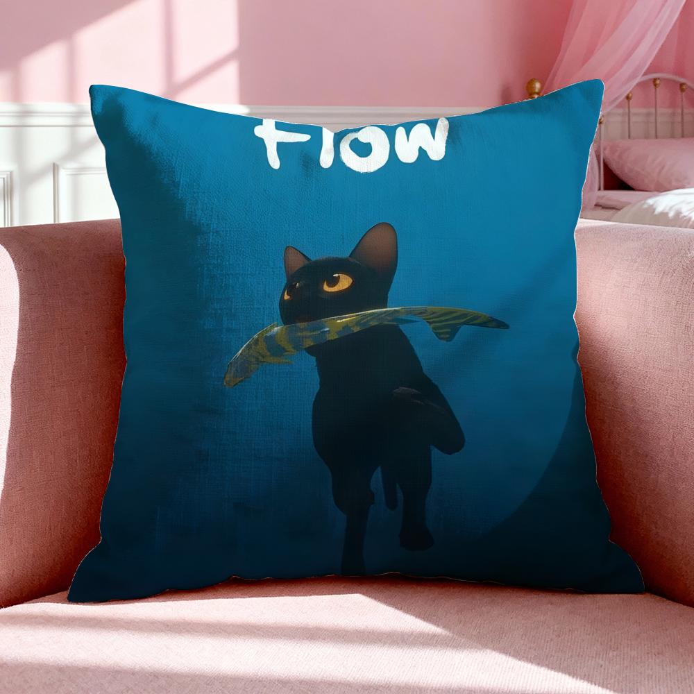 Band F-Flow Cushion Cover Breathable Linen Pillowcase Summer Odorless Eco-Friendly Invisible Zipper Washable