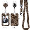 Durable Scratch-Resistant Hard Shell ID Card Holder with Metal Back Clip Lanyard for Employee or Student Badges.
