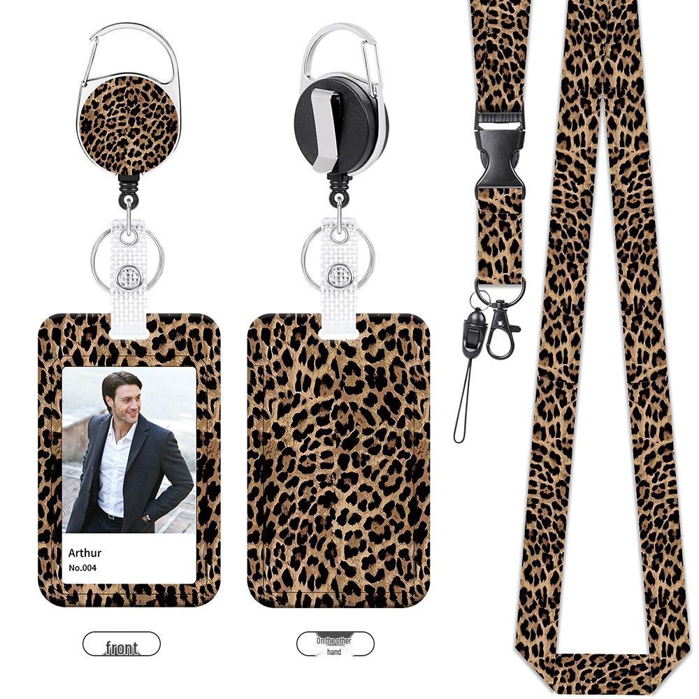 Durable Scratch-Resistant Hard Shell ID Card Holder with Metal Back Clip Lanyard for Employee or Student Badges.
