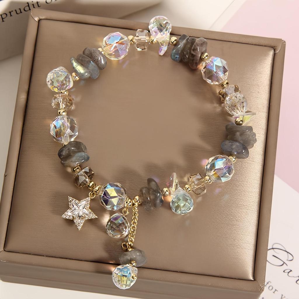 Fashion Lavender Romantic Amethyst Bracelet For Women With Sparkling Star Zircon Jewelry, Birthday Gift, Valentine's Day Gift