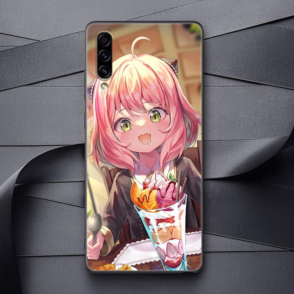 SPY X FAMILY Anime Black Soft Phone Case For Samsung Galaxy A90 A80 A70 A70S A60 A50 A40 A30 A30S A20S A20E A10 A10E Funda Coque