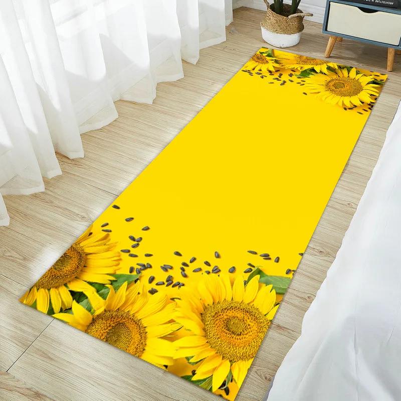 Non-slip Floor Rug Sunflower Print Doormat for Entrance Floor Mat Doormat Carpet Tapis Kitchen Mat Area Rug Home Decor