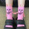 1-5Pairs Pink Bunny Magnetic Couple Socks Thin Mid Calf AutumnWinter Cute Hand Holding Anime Maternity WomenWarm Cozy Socks Gift
