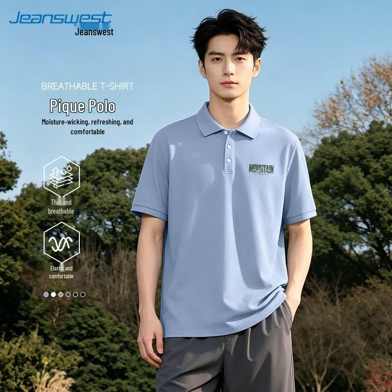 Jeanswest Men s Summer Letter Print Polo Shirt XL