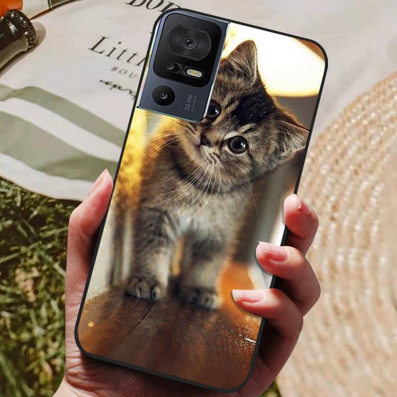 For TCL 40 SE Case 2023 Soft Black Silicone TPU Phone Back Cover for TCL 40SE Protective Capa Funda Bumper for TCL40SE Shells