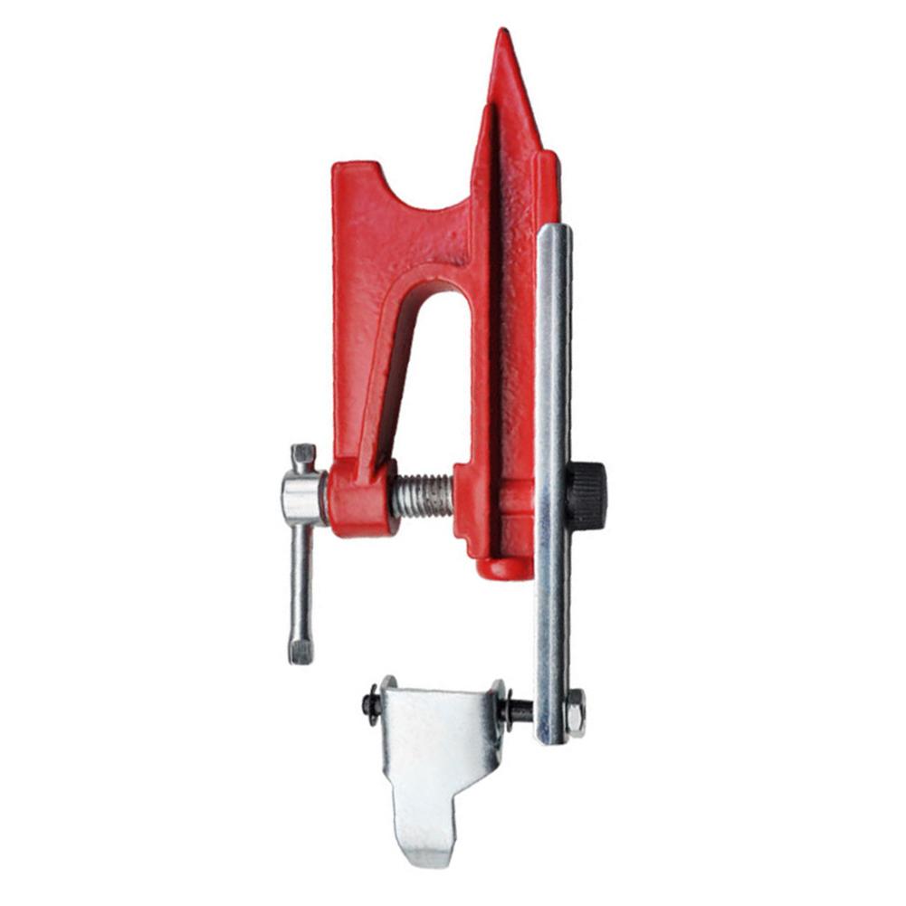 Sturdy Toothed Chainsaw Bar Support Bracket Red Metal Clamp For Quick Installation And Reliable File Sharpening