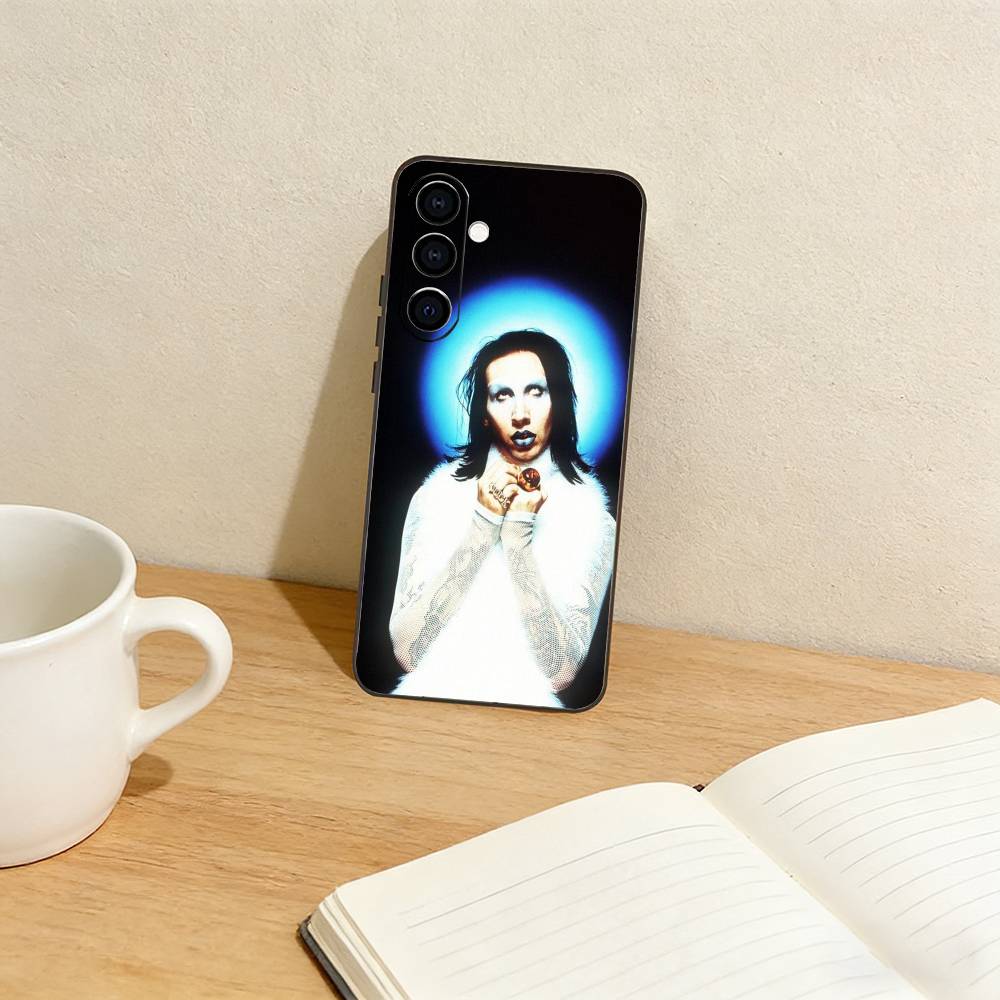 Marilyn s-Singer Manson Phone Case For Samsung Galaxy A73,A72,A71,A70,A53,A52,A51,Others Soft Black Cover