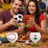 Hand Painted Spinning Sports Ball Whiskey Glass Rotating Base Cocktail Glass Mug  Game-day Party