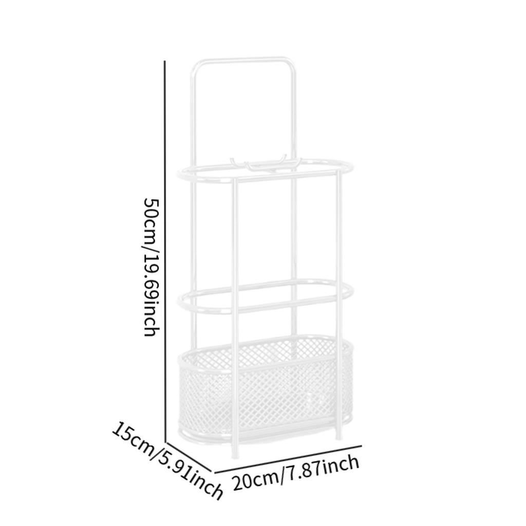 Umbrella Holder Storage Bin Iron Storage Bucket Convenient Sturdy Umbrellas Organizer Umbrella Drain Rack for Hotel Household