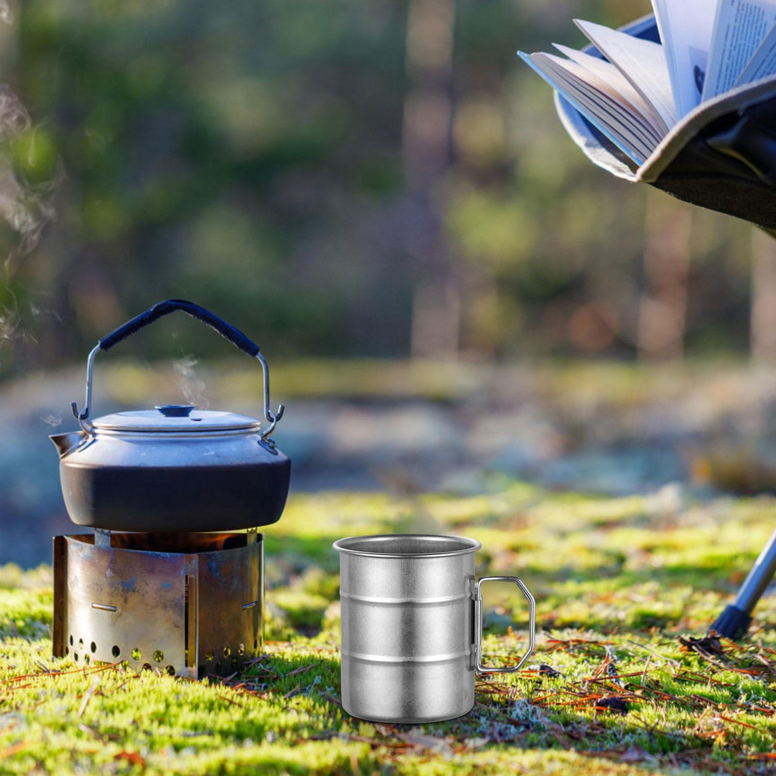 

Чашка для кемпинга, кофейная кружка с складной ручкой, портативное молоко для питья чая для туристических поездок 500ml