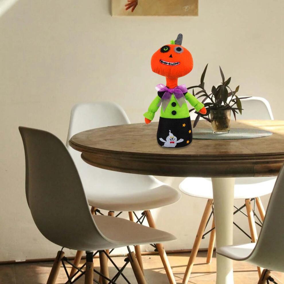 Decoración de Mesa Calabaza Esqueleto Bruja Figura Sentada en Estante Figura Regalo Para Otoño Decoración Suministros para el Hogar