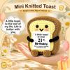 Amigurumi Knit Bread Crochet Toast Doll Funny Plush Birthday Gift Desk Decor Ornament Card