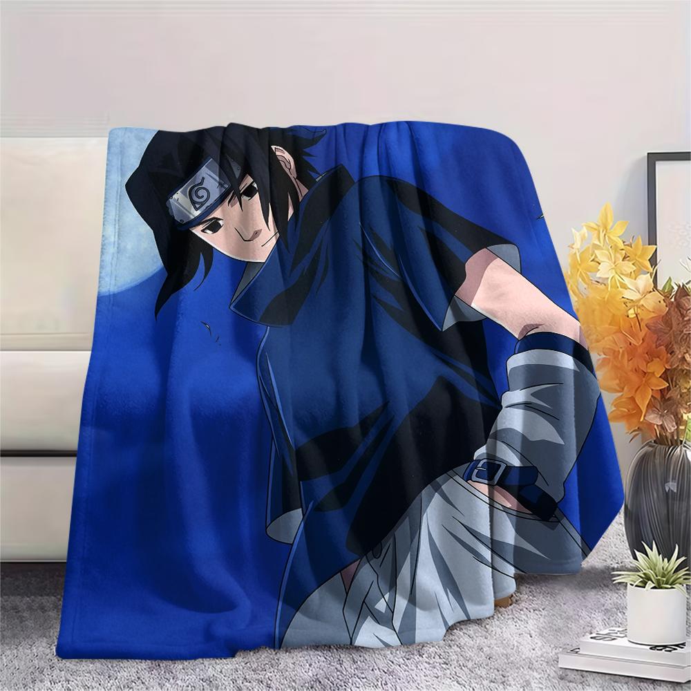 Flanelová deka se vzorem Sasukeho Uchihy, Vysoce kvalitní, Pohodlná pro všechna roční období, Domácí dekorace, Teplo a pohodlí, Perfektní pro dárky.