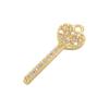 ZHUKOU NEW Gold Key/lock Small Pendant for Women DIY Handmade Necklace Earrings Jewelry Accessories