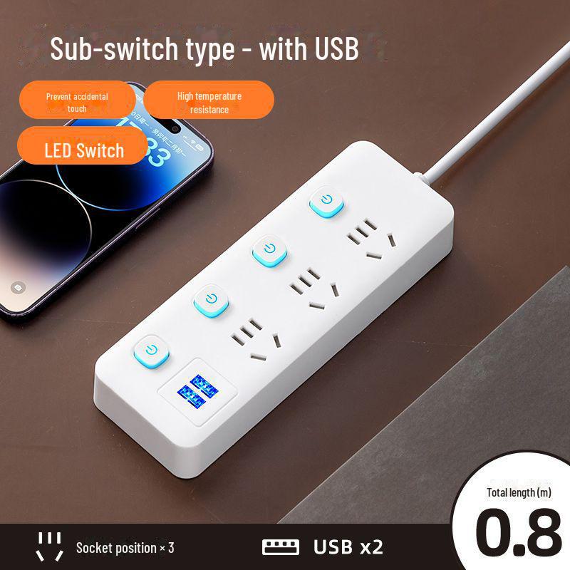 Bandă de alimentare inteligentă Xiaomi cu USB, extensie multifuncțională, priză pentru comutator pentru biroul de acasă