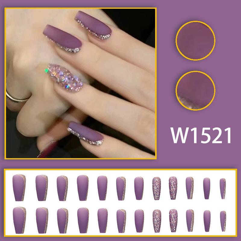 

24 шт. текстура скраб виноград фиолетовый темперамент Muse средний и длинный нейл-арт элемент продвинутый флэш балетный ноготь износ ногтей