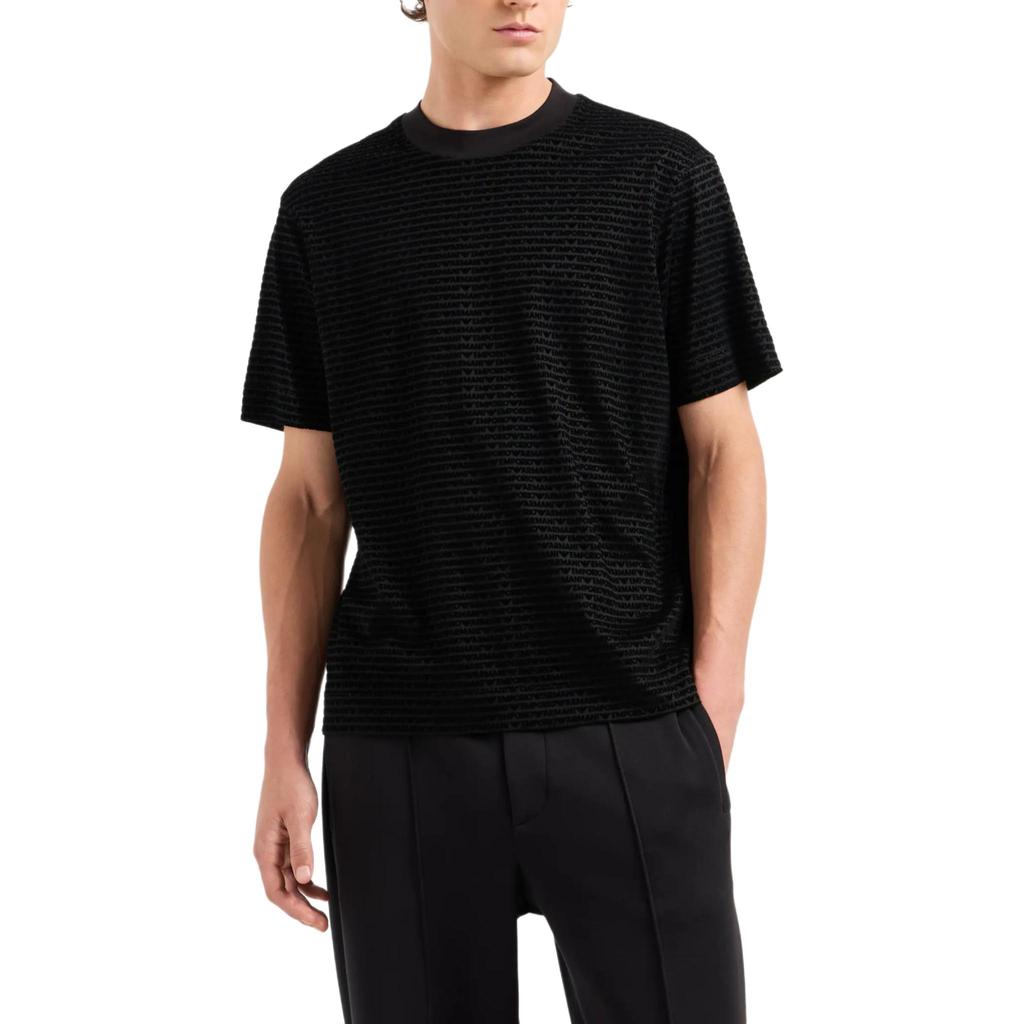 Emporio Armani Ss24 Logo Print Crew Neck Short Sleeve T-Shirt Men tops Black 6D1TD5-1JOSZ-0999