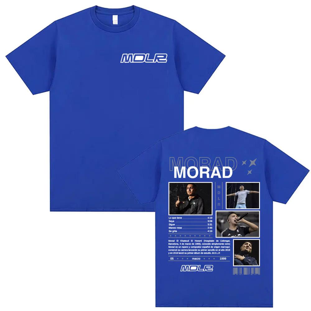 Rapper Morad MDLR 2025 Tour Graphic Tshirts Unisexs Clothing Retro Gothic Oversized Tshirt Unisex High Quality Crewneck T Shirts