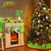1 Stück/Set Rot Grün Beflockter Weihnachtsbaumrock Polyester Weihnachtsbaumständer Deko mit Rutschfester Unterseite Maschinenwaschbar