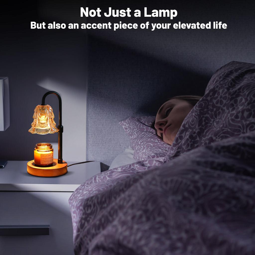 Vintage Style Wax Melt Lamp Simple Luxury Aroma Diffuser Table Lamp Adjustable Temperature Smokeless Wax Warmer Gift