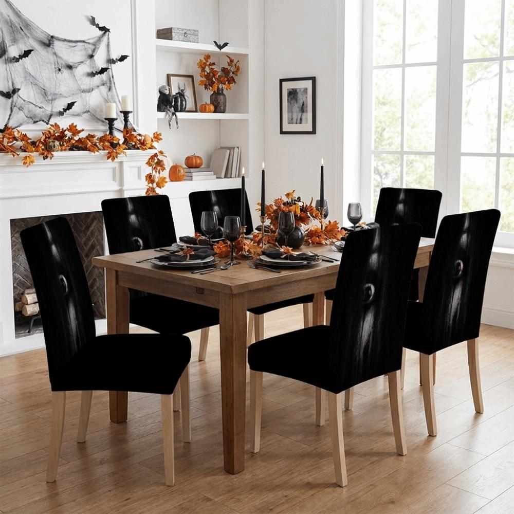 Vintage Scary Dining Chair Slipcovers Full Cover Spooky Ghost Chair Protector for Home