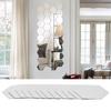 12 Pcs Silver Acrylic Mirror Sticker Acrylic Wall Decorative Mirror Sticker  Bedroom Wall