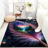 Creative Feather World Pattern Carpet for Bedroom Living Room Bedside Sofa Floor Mat Modern Home Decor Area Rug Fast Shipping