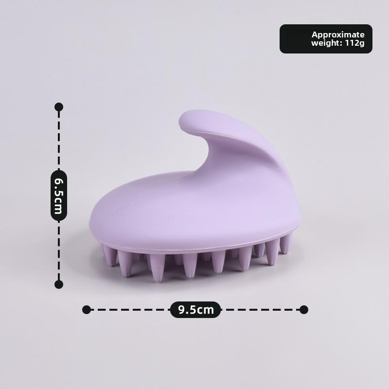 New Model Silicone Hairbrush with Handle - A Household and Outdoor Hair Washing Tool for Head-specific Massage and Cleaning. Hairbrush.