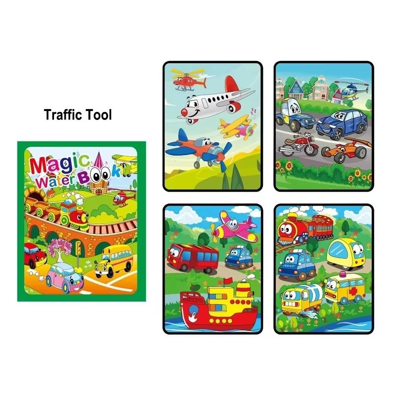 Kinder magisches Wassermalbuch wiederholbares Graffiti Puzzle Bild Szene Früherziehung kognitives Zuordnen für Kinder Malgeschenk