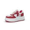 Slope Heel Thick Sole Heightening Little White Shoes Autumn New Round Head Lace-up Casual Board Shoes Versatile and Comfortable
