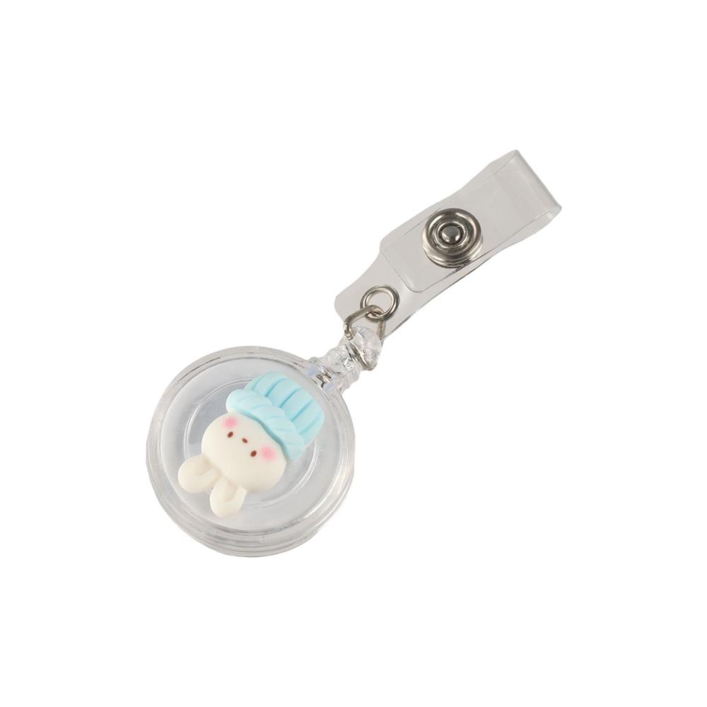 Students Cartoon Card Holder Badge Holder ID Card Clips Retractable Badge Reel Name Card Holder