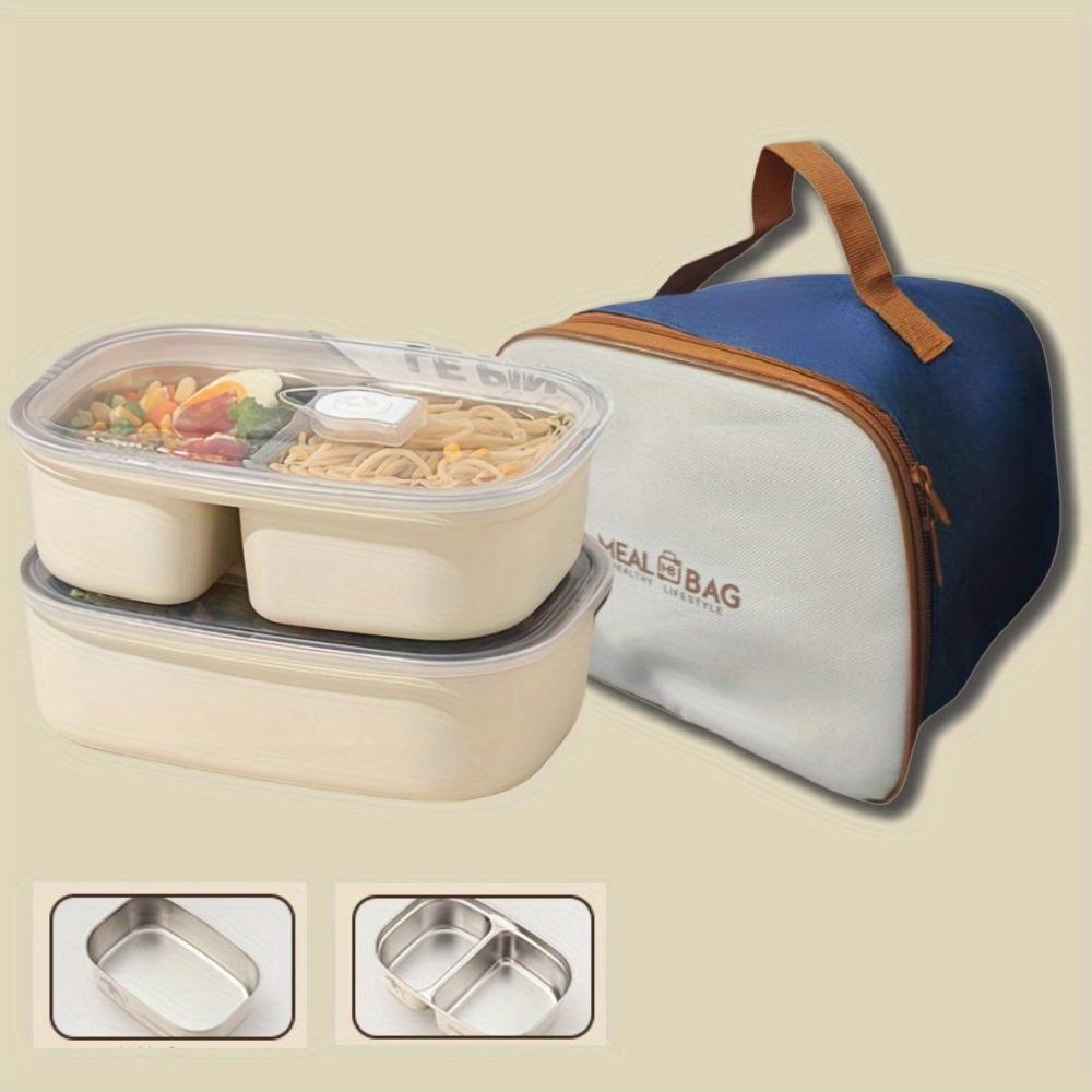 304 Stainless Steel Lunch Box, Student Lunch Box Can Be Stored In Microwave Oven, Sealed Square Fresh-keeping Box