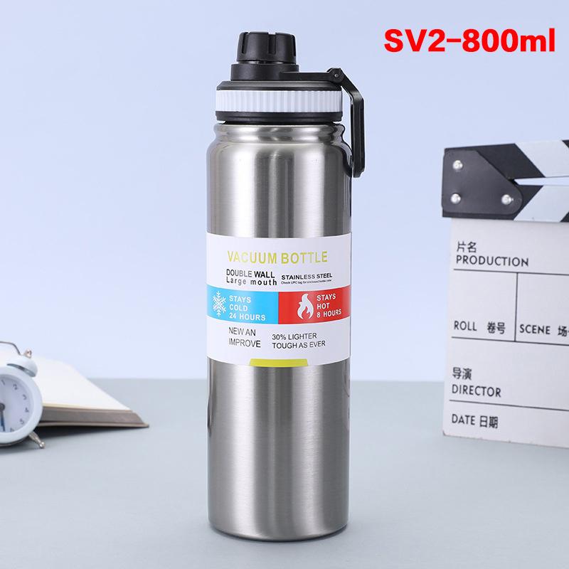 600/800/1000Ml Outdoor Thermos Water Bottle 304 Stainless Steel Insulated Cup Keeps Cold And Heat Thermal Large-Capacity Pot