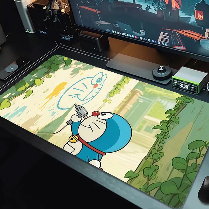 Doraemon4 Print Cushion Non-slip Laptop Tablet Big Mousepad XXL Mat Mini PC Playmat With Lock edge