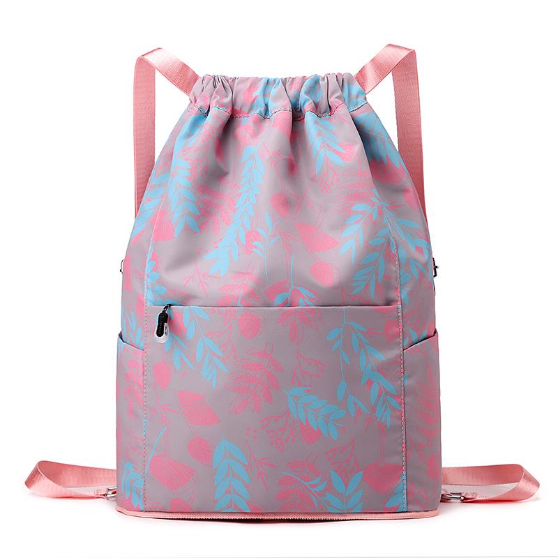 Lightweight Waterproof Women's Drawstring Backpack: Foldable Storage & Sports Travel Bag