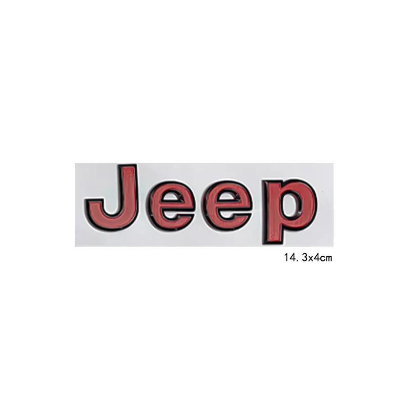 14.3x4cm Car Side Body Badge Trunk Sticker forJEEP Logo Wrangler Grand Cherokee Compass Renegade Patriot Rubicon Liberty JK XJ